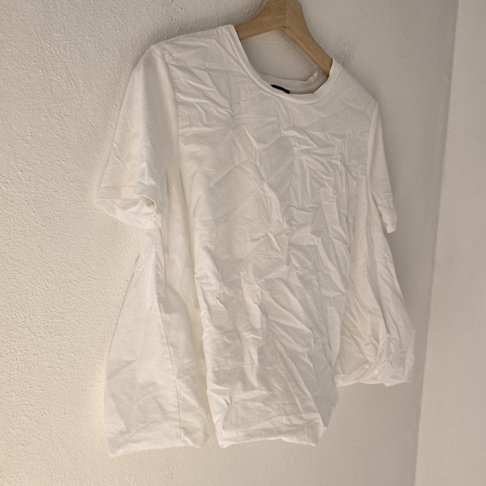 ZARA White Bubble T-Shirt Short Sleeve Boxy Medium - Picture 2 of 6